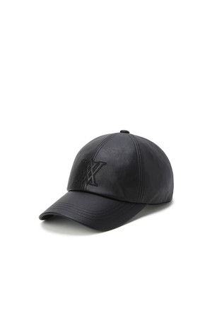 [ANEW GOLF] UNI LEATHERLIKE CAP_BK_BLACK-a