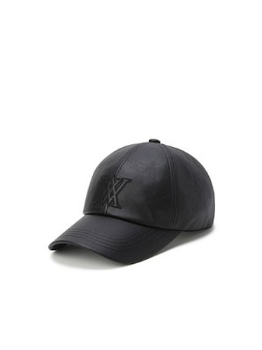 UNI LEATHER-LIKE CAP_BK-a