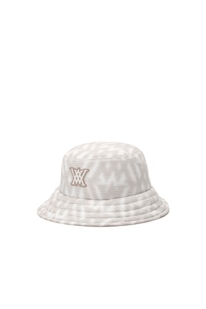 [ANEW GOLF] WOMEN LOGO PATTERN HAT_BE_BEIGE-a
