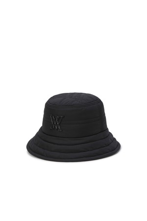 [ANEW GOLF] WOMEN PADDED STITCH HAT_BK_BLACK-a