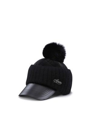 [ANEW GOLF] WOMEN KNITBAND CAP_BK_BLACK-a