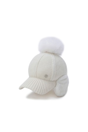 [ANEW GOLF] WOMEN LINE KNIT BALLCAP_CR_IVORY-a