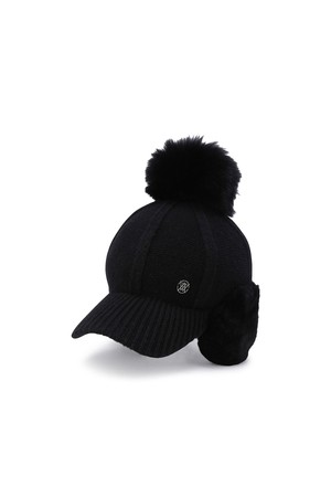 [ANEW GOLF] WOMEN LINE KNIT BALLCAP_BK_BLACK-a