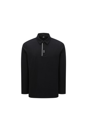 [ANEW GOLF] MEN WI BRUSHED FLEECE LONG T-SHIRT_BK_BLACK-a