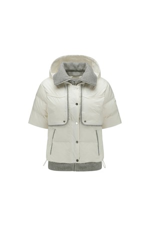 [ANEW GOLF] WOMEN WI SHORT SLEEVE DOWN JACKET_IV_IVORY-a