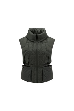 [ANEW GOLF] WOMEN WI HIGH NECK DOWN VEST_KH_KHAKI-a