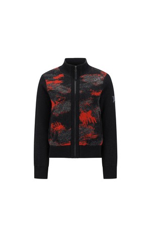 [ANEW GOLF] WOMEN WI BRUSHSTROKE WINDPROOF KNIT CARDIGAN_RE_RED-a