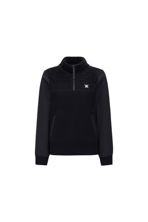 [ANEW GOLF] WOMEN WI HALF ZIP SWEATER_BK_BLACK-a