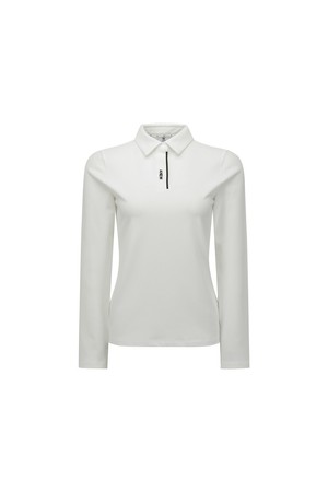 [ANEW GOLF] WOMEN WI BRUSHED FLEECE LONG T-SHIRT_IV_IVORY-a
