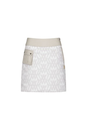 [ANEW GOLF] WOMEN WI LOGO PATTERN PADDED SKIRT_BE_BEIGE-a