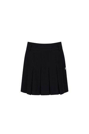[ANEW GOLF] WOMEN WI BRUSHED FLEECE PLEATED SKIRT_BK_BLACK-a