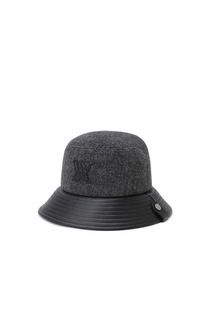 [ANEW GOLF] UNI LOGO STITCH BUCKET HAT_DG_GREY-a