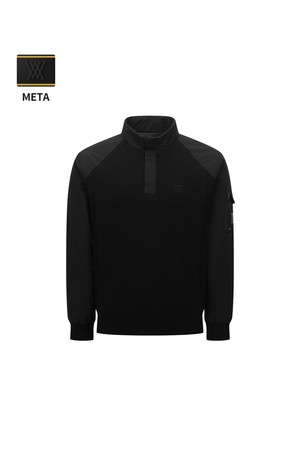 [ANEW GOLF] M PERFORMANCE WIND BLOCK HYBRID PULLOVER_BK_BLACK-a
