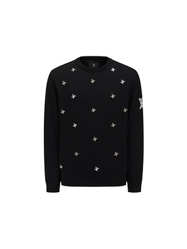 M LOGO PATTERN WIND BLOCK PULLOVER_BK-a