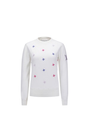 [ANEW GOLF] W LOGO PATTERN WIND BLOCK PULLOVER_IV_IVORY-a