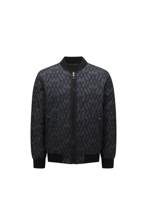 [ANEW GOLF] MEN WI LOGO PATTERN REVERSIBLE DOWN JACKET_BK_BLACK-a