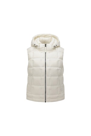 [ANEW GOLF] WOMEN WI HEAVY SHADOW SWING DOWN VEST_CR_IVORY-a