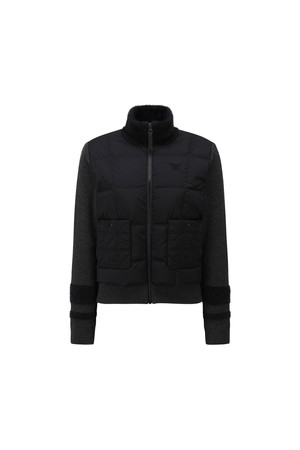 [ANEW GOLF] WOMEN WI HYBRID HIGH NECK DOWN JACKET_BK_BLACK-a