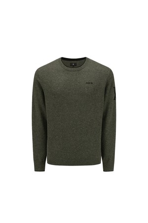 [ANEW GOLF] MEN SP CASHMERE ROUND SWEATER_KH_KHAKI-a