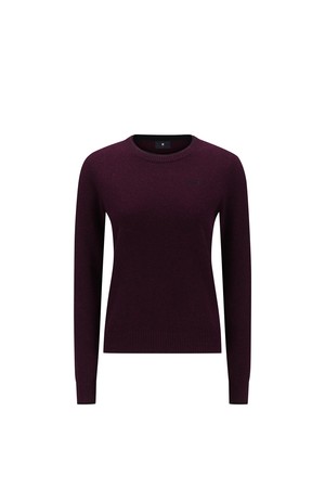[ANEW GOLF] WOMEN SP CASHMERE ROUND SWEATER_WI_WINE-a