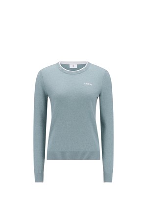 [ANEW GOLF] WOMEN SP CASHMERE ROUND SWEATER_BL_BLUE-a