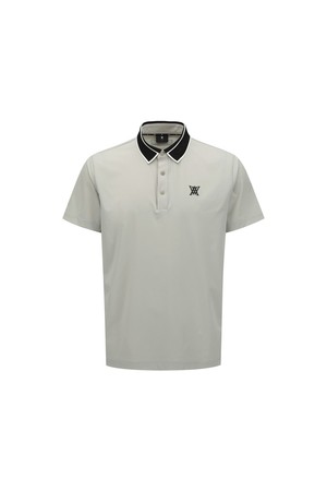 [ANEW GOLF] MEN CAMO LOGO POINT SHORT T-SHIRT _LK_KHAKI-a