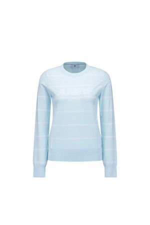 [ANEW GOLF] WOMEN STRIPE ROUND SWEATER_IB_NOCOLOR-a