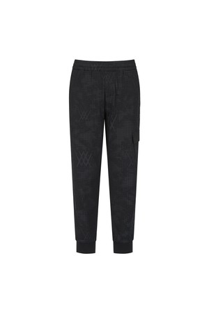 [ANEW GOLF] MEN SET UP EMBO JACQUARD PANTS_BK_BLACK-a