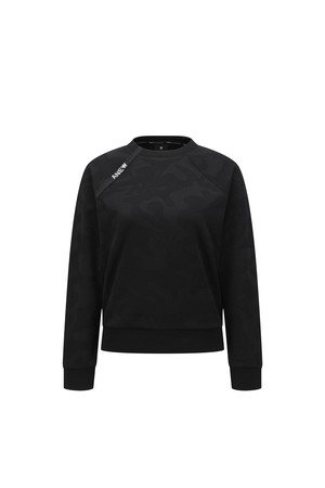 [ANEW GOLF] WOMEN SP CAMO JACQUARD SWEATSHIRT_BK_BLACK-a