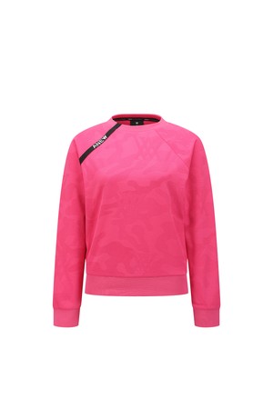 [ANEW GOLF] WOMEN SP CAMO JACQUARD SWEATSHIRT_HP_PINK-a