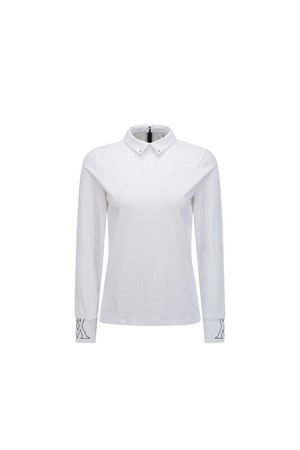 [ANEW GOLF] WOMEN SOLID BACK ZIP LONG T-SHIRT_WH_WHITE-a