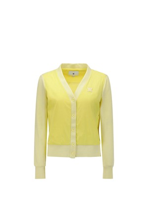 [ANEW GOLF] WOMEN LINE BLOCK BUTTON JACKET_YE_YELLOW-a