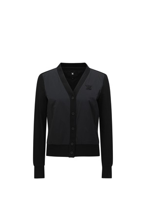 [ANEW GOLF] WOMEN LINE BLOCK BUTTON JACKET_BK_BLACK-a