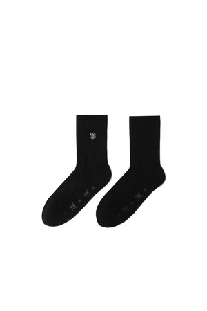 [ANEW GOLF] WOMEN COLOR POP MIDDLE SOCKS_BK_BLACK-a