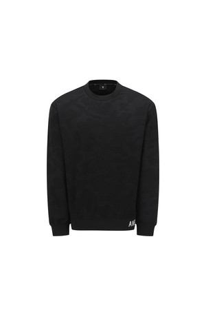 [ANEW GOLF] MEN CAMO JACQUARD SWEATSHIRT_BK_BLACK-a