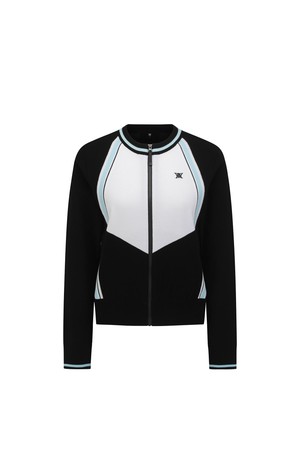 [ANEW GOLF] WOMEN ROUND KNIT CARDIGAN_BK_BLACK-a