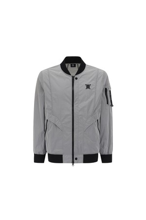 [ANEW GOLF] MEN SLEEVE POCKET MA-1 JACKET_DG_GREY-a