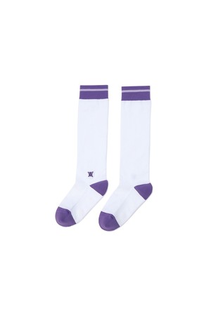 [ANEW GOLF] WOMEN COLOR STRIPE KNEE SOCKS_PP_PURPLE-a