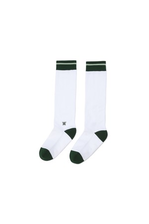 [ANEW GOLF] WOMEN COLOR STRIPE KNEE SOCKS_DN_GREEN-a