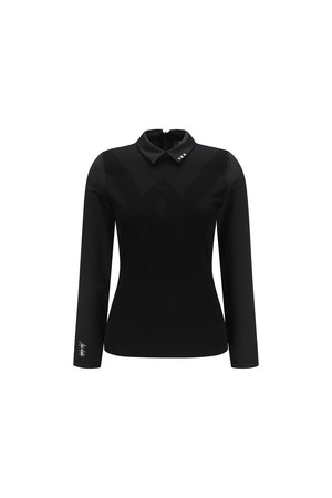 [ANEW GOLF] WOMEN HYBRID LONG T-SHIRT_BK_BLACK-a