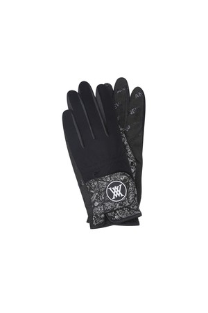 [ANEW GOLF] WOMEN PAISLEY MESH GLOVE(PAIR)_BK_BLACK-a