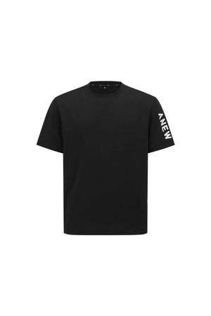 [ANEW GOLF] MEN SOLID ROUND SHORT SLEEVE T-SHIRT_BK_BLACK-a