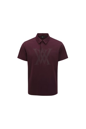 [ANEW GOLF] MEN BIG LOGO SOLID T-SHIRT_WI_WINE-a
