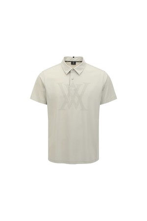 [ANEW GOLF] MEN BIG LOGO SOLID T-SHIRT_LK_KHAKI-a