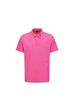 [ANEW GOLF] MEN CAMO JACQUARD T-SHIRT_HP_PINK-a