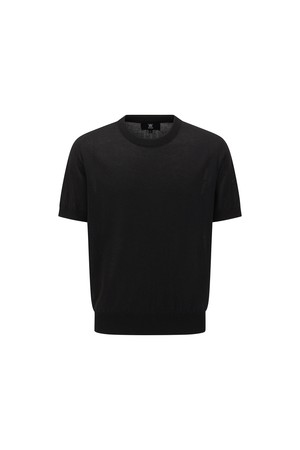 [ANEW GOLF] MEN SOLID SHORT SLEEVE SWEATER_BK_BLACK-a