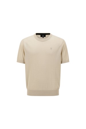 [ANEW GOLF] MEN SOLID SHORT SLEEVE SWEATER_BE_BEIGE-a