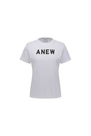 [ANEW GOLF] WOMEN SOLID ROUND SHORT SLEEVE T-SHIRT_WH_WHITE-a