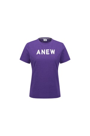 [ANEW GOLF] WOMEN SOLID ROUND SHORT SLEEVE T-SHIRT_PP_PURPLE-a