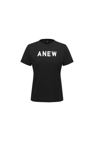 [ANEW GOLF] WOMEN SOLID ROUND SHORT SLEEVE T-SHIRT_BK_BLACK-a